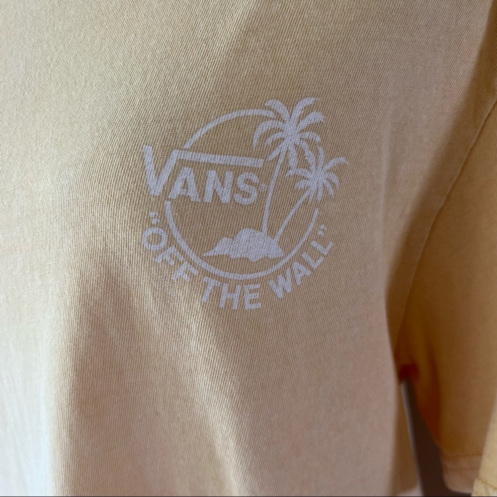 VANS Off The Wall Medium Yellow Shirt Top Tee - Picture 4 of 6